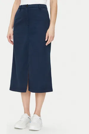 Tommy Hilfiger Midirock Co Blend Midi Skirt WW0WW44726 Regular Fit