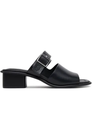 Calvin Klein Pantoletten Heel Square Mg Buckle Lth YW0YW01701
