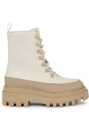 Calvin Klein Stiefeletten Flatform Lace Up Boot Lth YW0YW01110