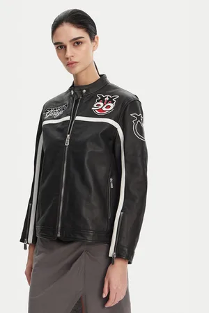 Pinko Lederjacke 105296 A2N5 Regular Fit