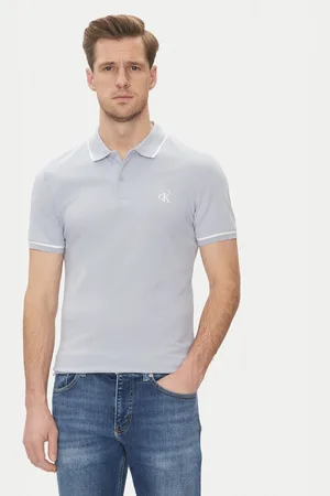 Calvin Klein Poloshirt J30J315603 Blau Slim Fit