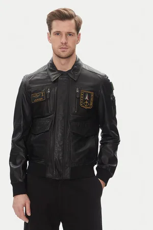 Aeronautica Militare Lederjacke 251PN5046PL265 Regular Fit