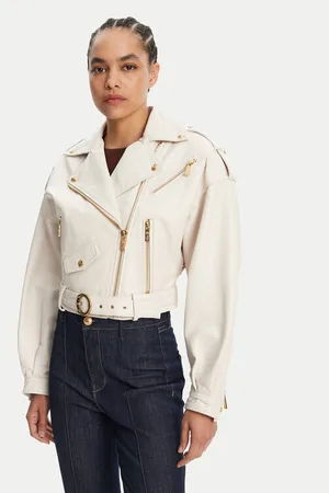 Roberto Cavalli Lederjacke 78PAVP05 Loose Fit