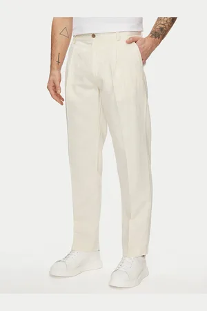 Pepe Jeans Chinos Relaxed Pleated Linen Pants - 2 PM211700 Relaxed Fit