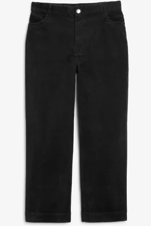 Monki Regular waist straight leg corduroy trousers