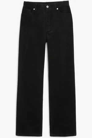 Monki Yoko corduroy trousers high waist wide leg