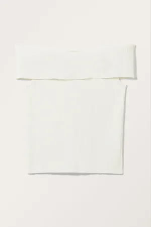 Monki Knitted Off-Shoulder Top