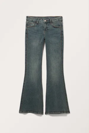 Monki Katsumi Low Flared Studded Jeans
