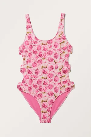 Monki Rose Printed Bow Detailed Swimsuit