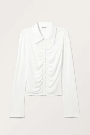 Monki Ruched Jersey Shirt