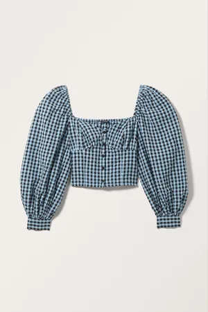 Monki Long Sleeve Puffy Blouse