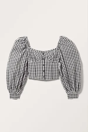 Monki Long Sleeve Puffy Blouse
