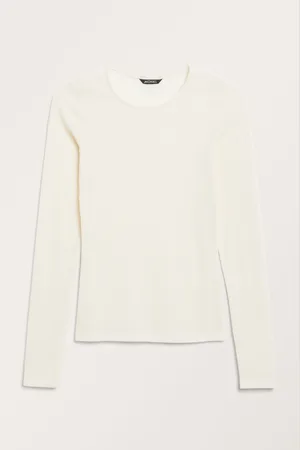 Monki Ribbed long sleeve top