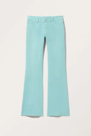 Monki Flared Twill Trousers