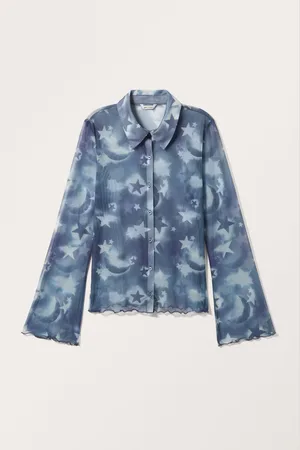 Monki Long Sleeve Mesh Shirt