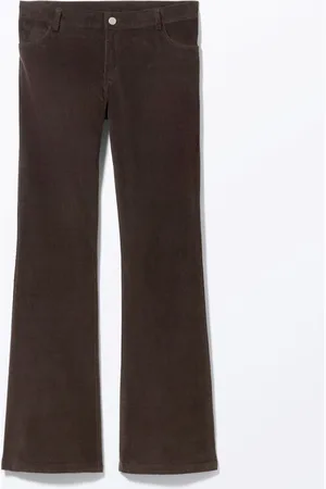 Monki Low Flared Cord Trousers