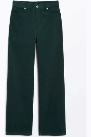 Monki Yoko corduroy trousers high waist wide leg