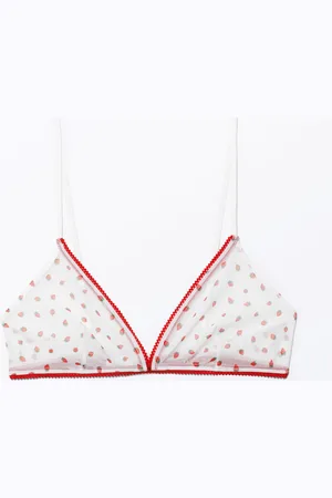 Monki Transparent Printed Mesh Bra