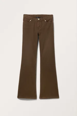 Monki Flared Twill Trousers