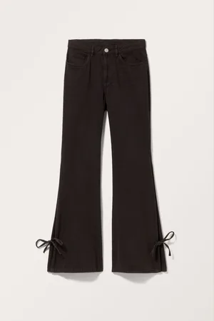 Monki Washed Flared Cotton Trousers