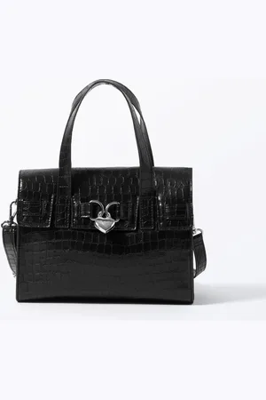 Monki Mini Faux Crocodile Leather Handbag