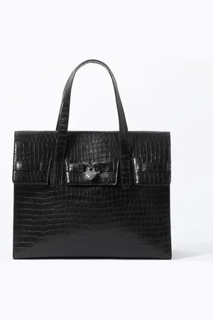 Monki Croco Medium Handbag