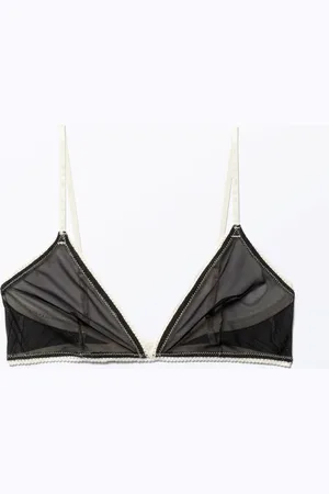 Monki Transparent Printed Mesh Bra