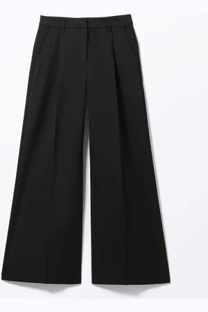 Monki Pleated High Waist Wide Leg Suiting Trousers