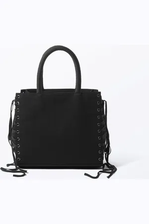 Monki Lacing Cotton Handbag