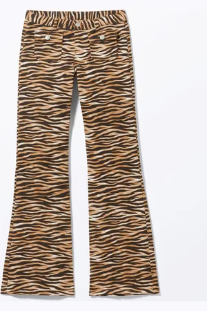 Monki Low Waisted Bootcut Twill Trousers
