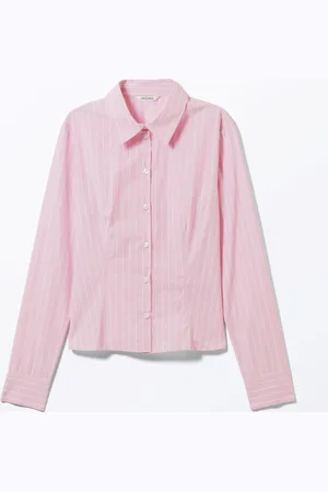 Monki Fitted Long Sleeve Poplin Shirt