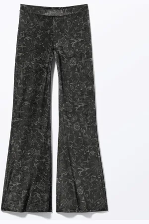 Monki Flared Velour Trousers