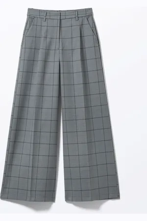 Monki Pleated High Waist Wide Leg Suiting Trousers