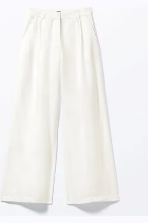 Monki Pleated High Waist Wide Leg Suiting Trousers
