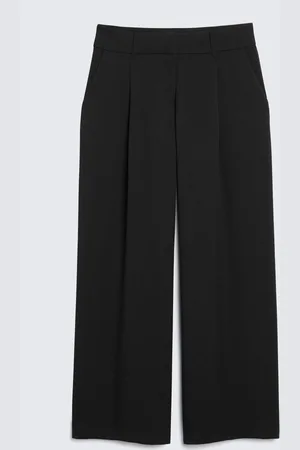 Monki Low waist wide leg tailored trousers