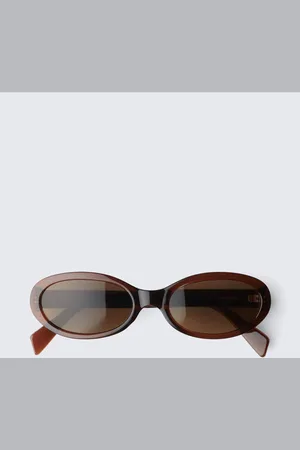 Monki Slim Oval Tinted Sunglasses