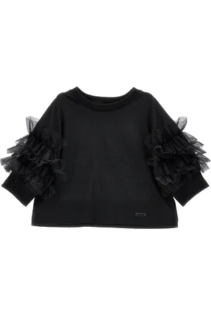 MONNALISA T-Shirt aus Jersey mit Glitzerrüschen
