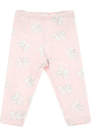 MONNALISA Leggings aus Jersey mit Schleifen und Perlen