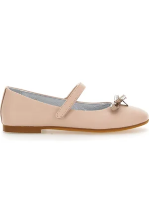 MONNALISA Ballerina aus Leder mit Strassschleife