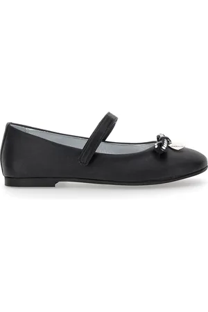 MONNALISA Ballerina aus Leder mit Strassschleife