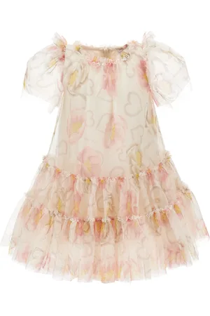 MONNALISA Tüllkleid mit Anemonen-Print