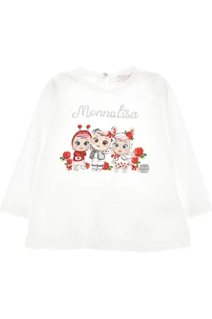 MONNALISA Shirt aus Jersey mit Strass und Cry Babies