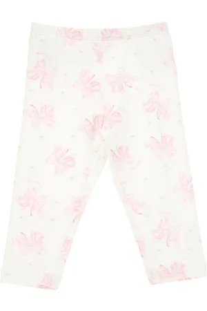 MONNALISA Leggings aus Jersey mit Schleifen und Perlen