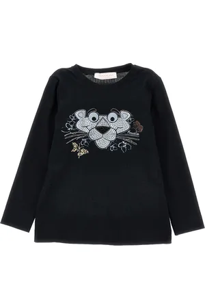 MONNALISA Langarmshirt Rosaroter Panther