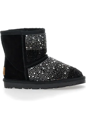 MONNALISA Stiefel aus Spaltleder mit Strass