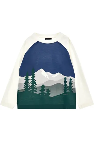 MONNALISA Shirt aus Baumwolle mit Landschaftsprint