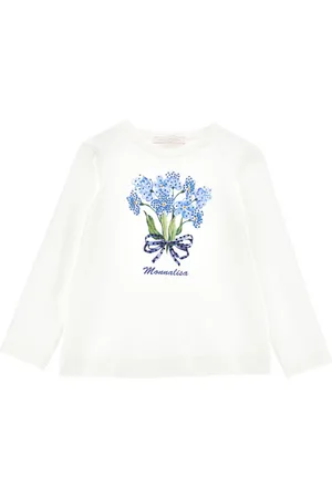 MONNALISA Shirt aus Jersey mit Blumenstrauß-Print