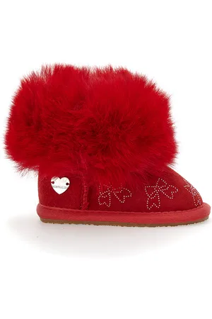 MONNALISA Stiefel aus Spaltleder mit Schleifen