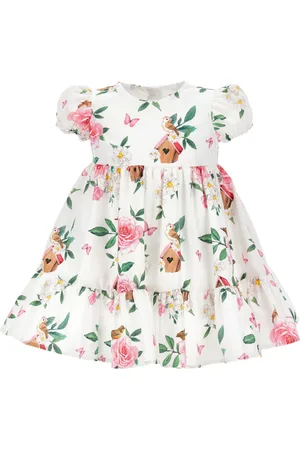 MONNALISA Baumwollkleid mit Gartenmotiven