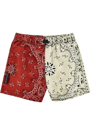 MONNALISA Zweifarbige Badeshorts mit Paisleymuster
